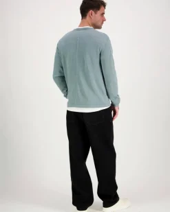 Calvin Klein Ls linen blend crew swtr neule