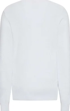 Calvin Klein Ls textured cotton crewnk sweater neule