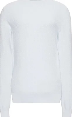 Calvin Klein Ls textured cotton crewnk sweater neule