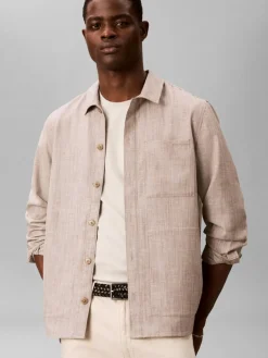 Calvin Klein pellavasekoitteinen paitatakki