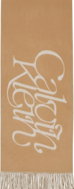 Calvin Klein Scripted logo brushed wool huivi