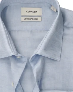 Calvin Klein Slim ref linen bld sld kauluspaita