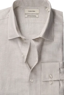 Calvin Klein Slim ref linen bld sld kauluspaita