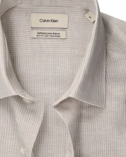 Calvin Klein Slim ref linen bld sld kauluspaita