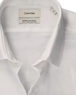 Calvin Klein Slim ref linen bld sld kauluspaita