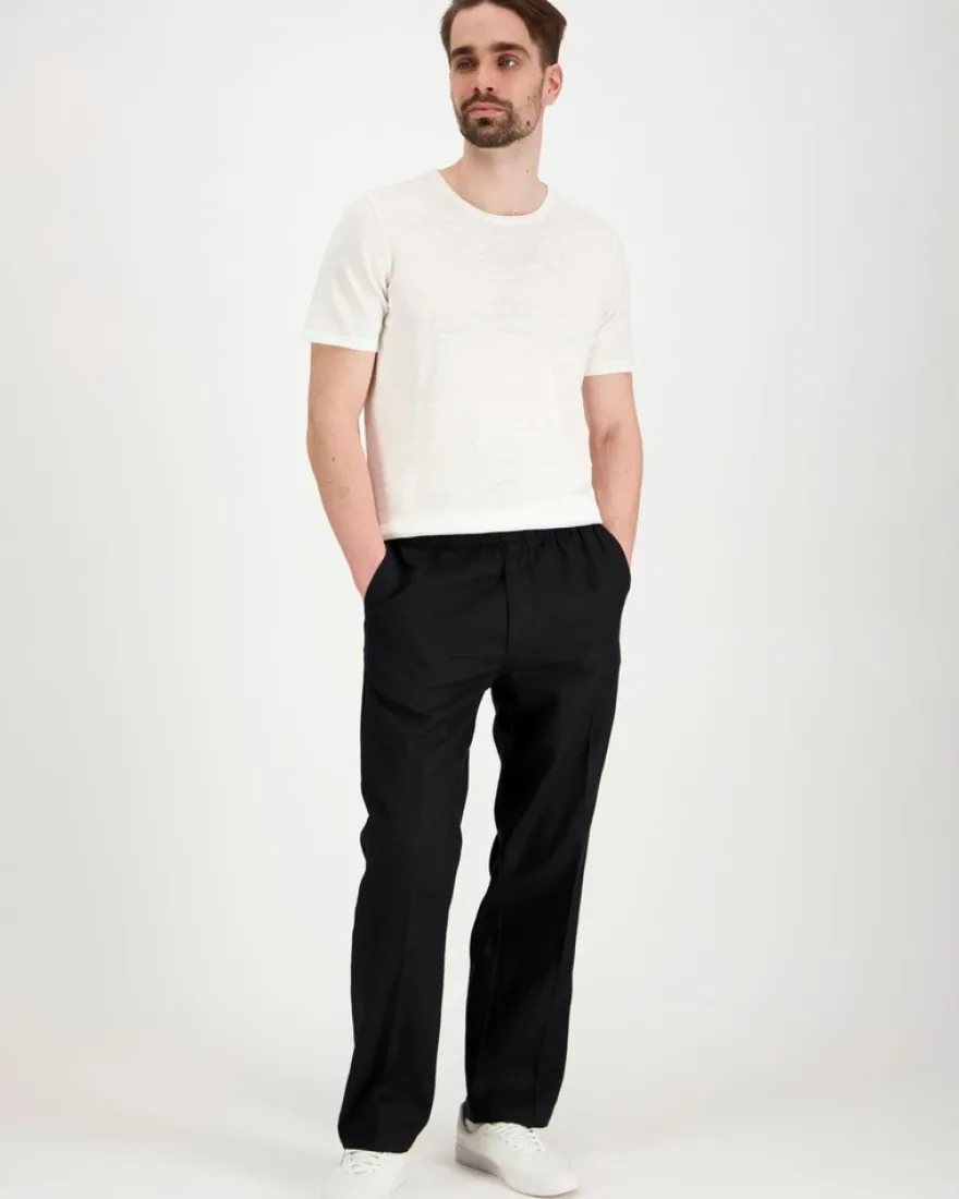 Calvin Klein Straight linen pull on pant pellavahousut