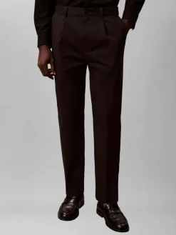Calvin Klein Tapered pltd sateen chino housut