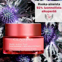 Clarins Multi-Active [NIACINAMIDE + SEA HOLLY EXTRACT] Night Cream Dry Skin yövoide 50 ml