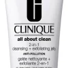 Clinique All About Clean 2-in-1 Detoxifying Jelly Cleanser + Exfoliator Anti-Pollution puhdistusaine 150 ml