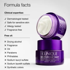 Clinique Smart Clinical Repair Overnight Recovery Cream and Mask yövoide 50 ml