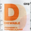 Coop D-vitamiini 10μg Mansikka-Vadelma 120 purutablettia
