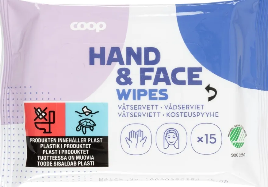 Coop Hand & Face kosteuspyyhe 15 kpl