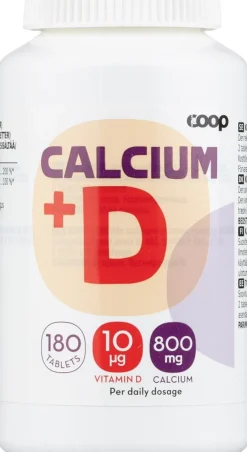 Coop Kalsium 800mg + D 180 tablettia
