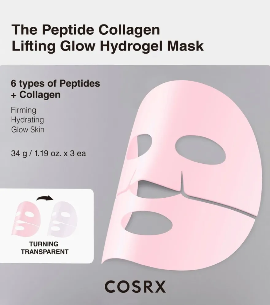 COSRX Peptide Collagen Lifting Glow Hydrogel Mask_3ea