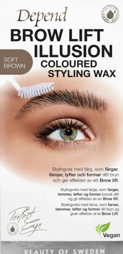 Depend Perfect Eye Brow Lift Illusion Coloured Styling Wax Soft Brown 5g nr 4973
