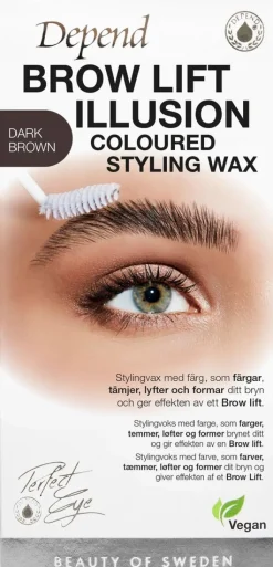 Depend Perfect Eye Brow Lift Illusion Coloured Styling Wax Dark Brown 5g nr 4975