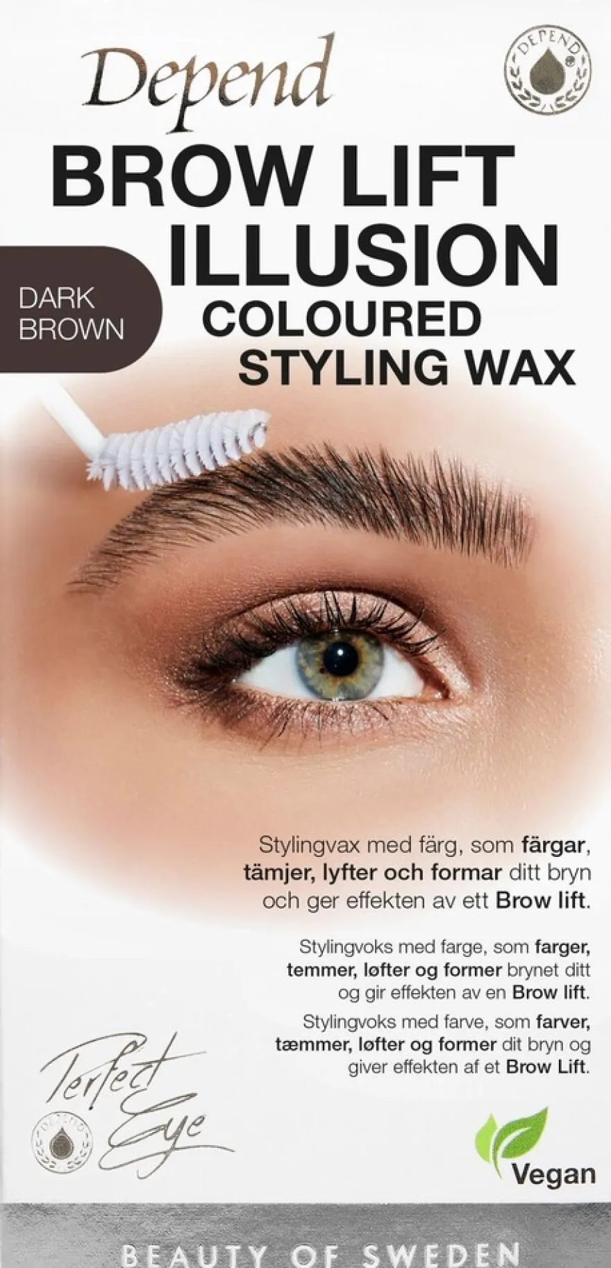 Depend Perfect Eye Brow Lift Illusion Coloured Styling Wax Dark Brown 5g nr 4975