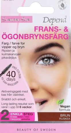 Depend Ripsien ja Kulmakarvojen Pikavärjäys Ruskea 9017