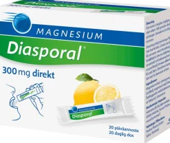 Diasporal sitruunanmakuinen magnesium-annosrae 300mg Direkt ravintolisä 27g/20kpl