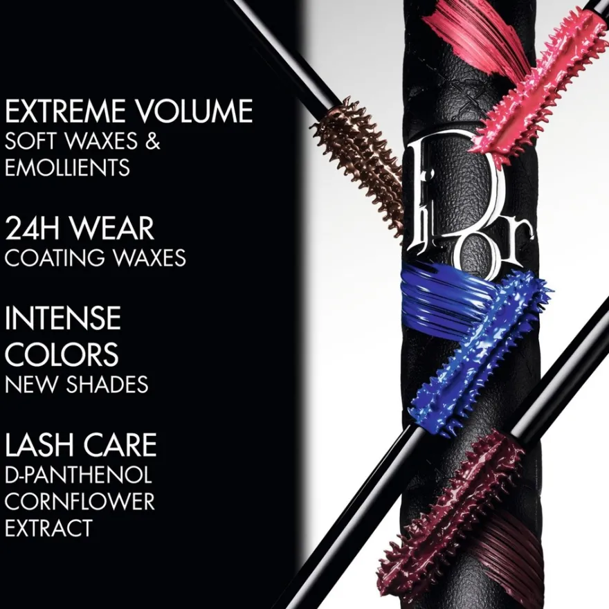 DIOR Diorshow Overvolume Extreme Volume Mascara – 24-Hour Wear – Lash-by-Lash Definition ripsiväri 8.5 g