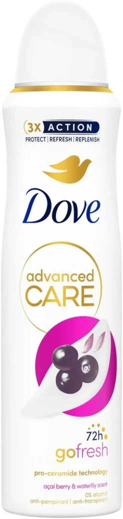 Dove 72h Advanced Care Go Fresh Acai & Water Lily Antiperspirant Deo Spray 150 ML