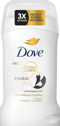 Dove 72h Advanced Care Invisible Dry Antiperspirantti Deodorantti Stick pro-ceramide teknologia 50 ML