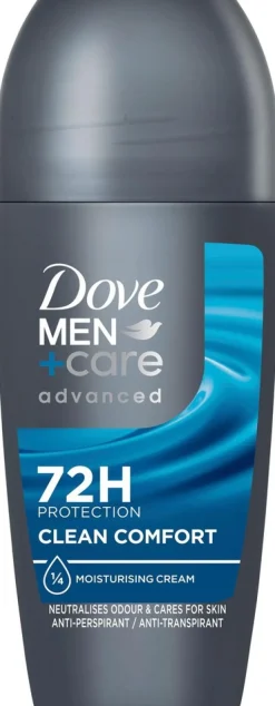 Dove Men+Care 72h Advanced Clean Comfort antiperspirantti deodorantti roll-on 50 ml