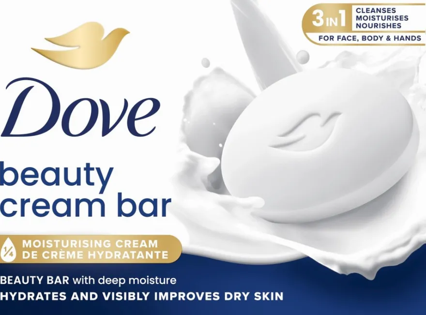 Dove Original Palasaippua sisältää 1/4 kosteusvoidetta 1 kpl