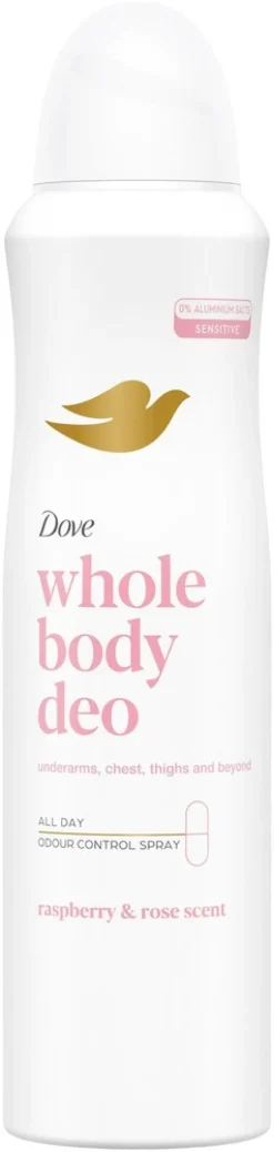 Dove Whole Body Raspberry & Rose Deodorantti Spray 150 ml