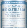 Dr Bronner's Pure Castile liquid soap Baby-Mild Kastilian nestesaippua tuoksuton 240 ml