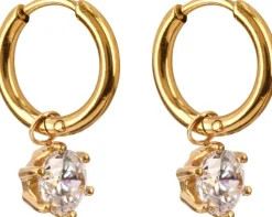 Edblad Crown hoops gold korvarenkaat
