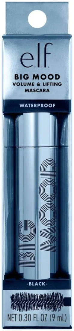 e.l.f. cosmetics Big Mood Waterproof Mascara Black ripsiväri 9 ml