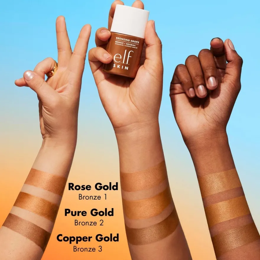 e.l.f cosmetics SKIN No Ray, All Slay Bronzing Drops sävytetty seerumi 30 ml