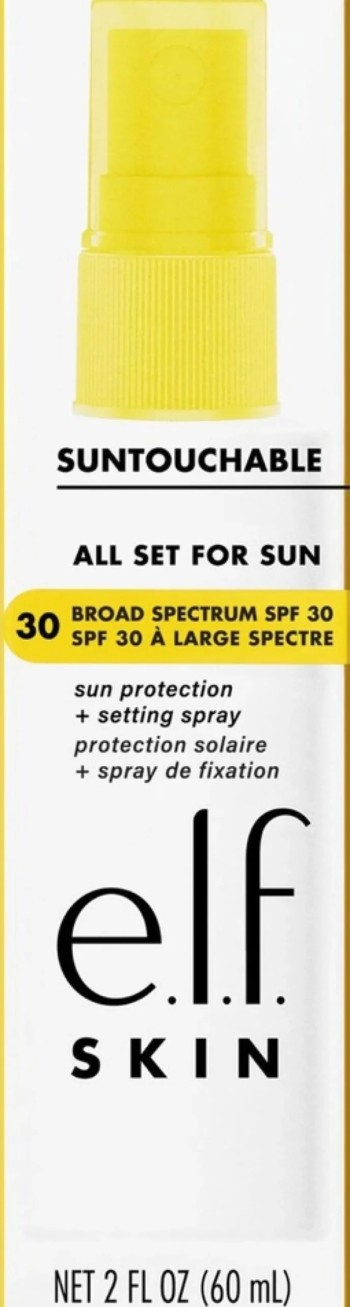 e.l.f cosmetics SKIN Suntouchable! All Set for Sun SPF 30 aurinkosuoja- ja kiinnityssuihke 60 ml