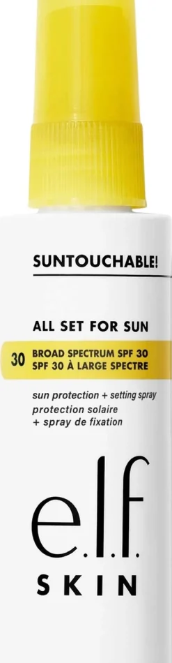 e.l.f cosmetics SKIN Suntouchable! All Set for Sun SPF 30 aurinkosuoja- ja kiinnityssuihke 60 ml