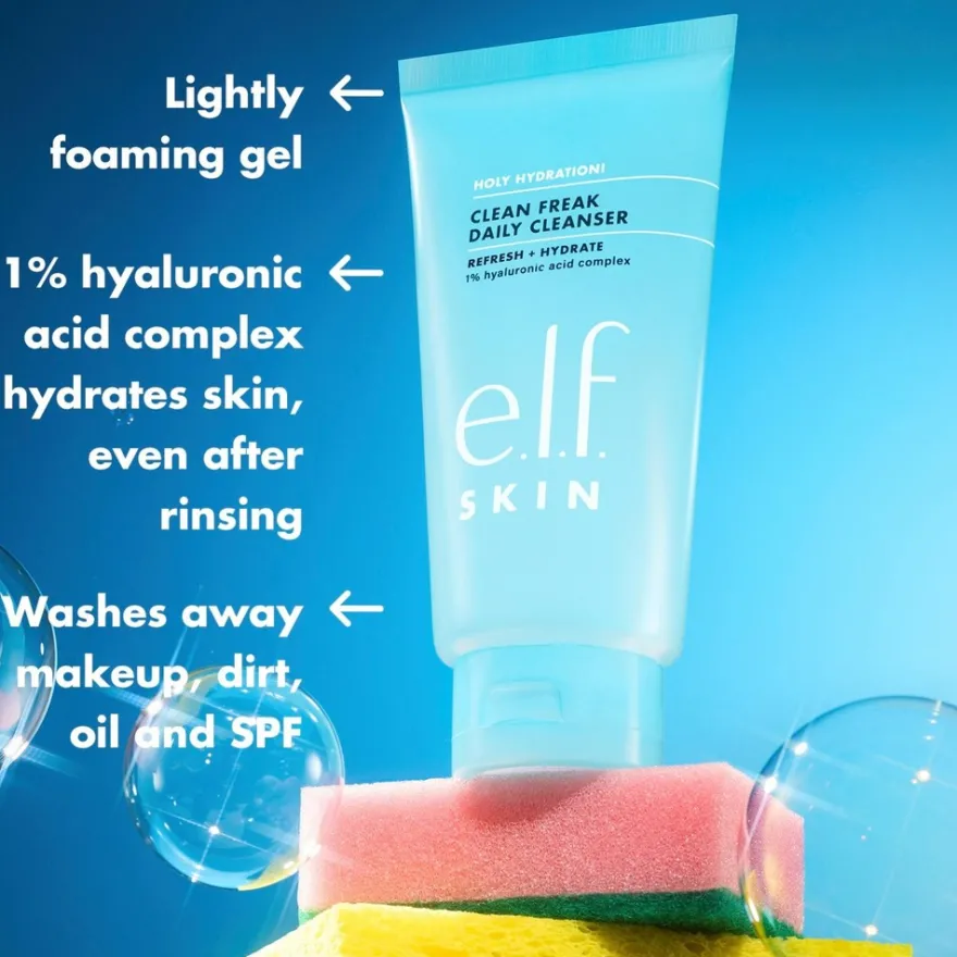 e.l.f. Holy Hydration! Clean Freak Daily Cleanser -puhdistustuote 162 ml