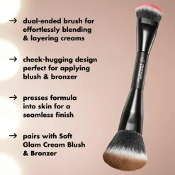 E.L.F Makeup Brushes Cream Blush & Bronzer Duo Brush sivellin