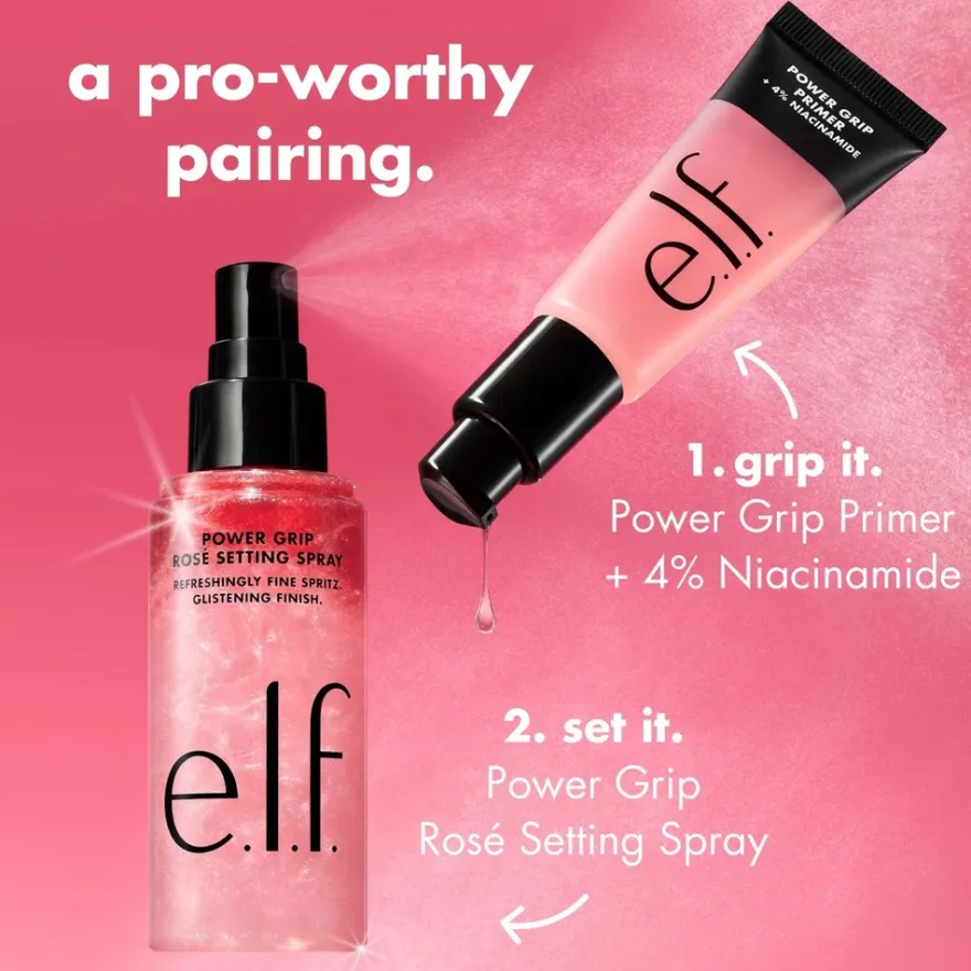 E.L.F Power Grip Rose Setting Spray meikinkiinnityssuihke 80 ml