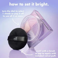 E.L.F Set it Bright Powder Quad irtopuuteri 10,6 g