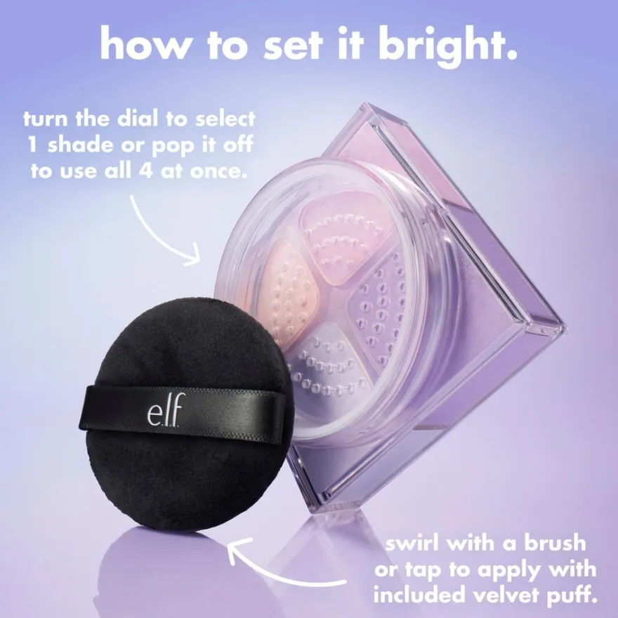 E.L.F Set it Bright Powder Quad irtopuuteri 10,6 g