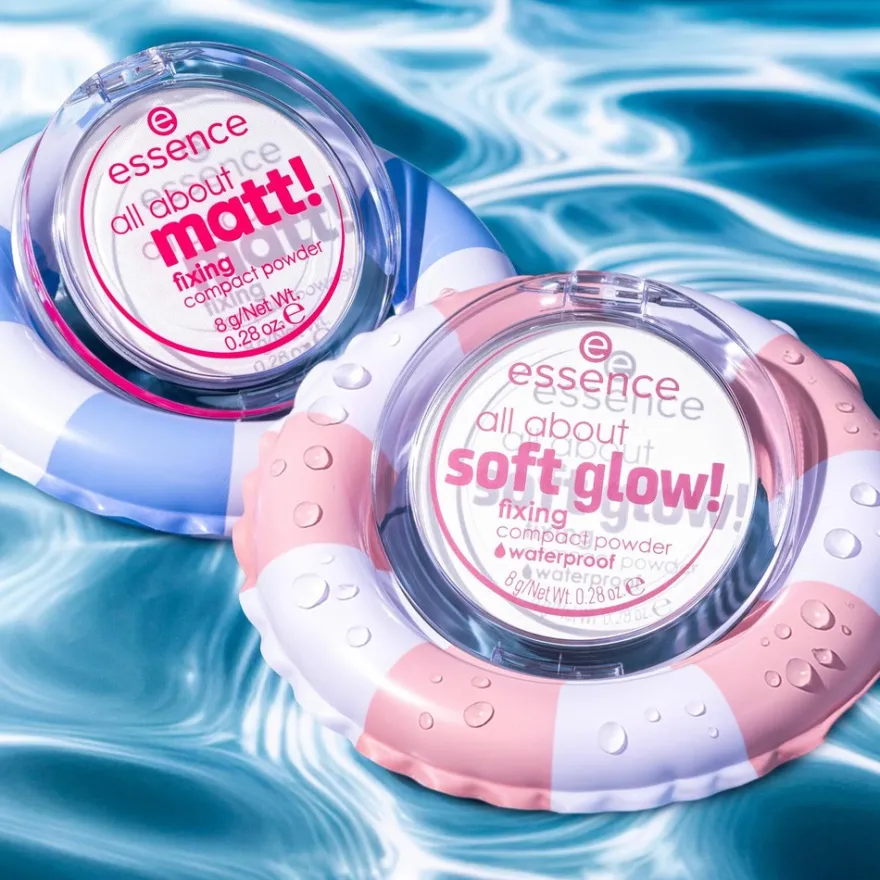 essence all about soft glow! fixing compact powder waterproof 8 g