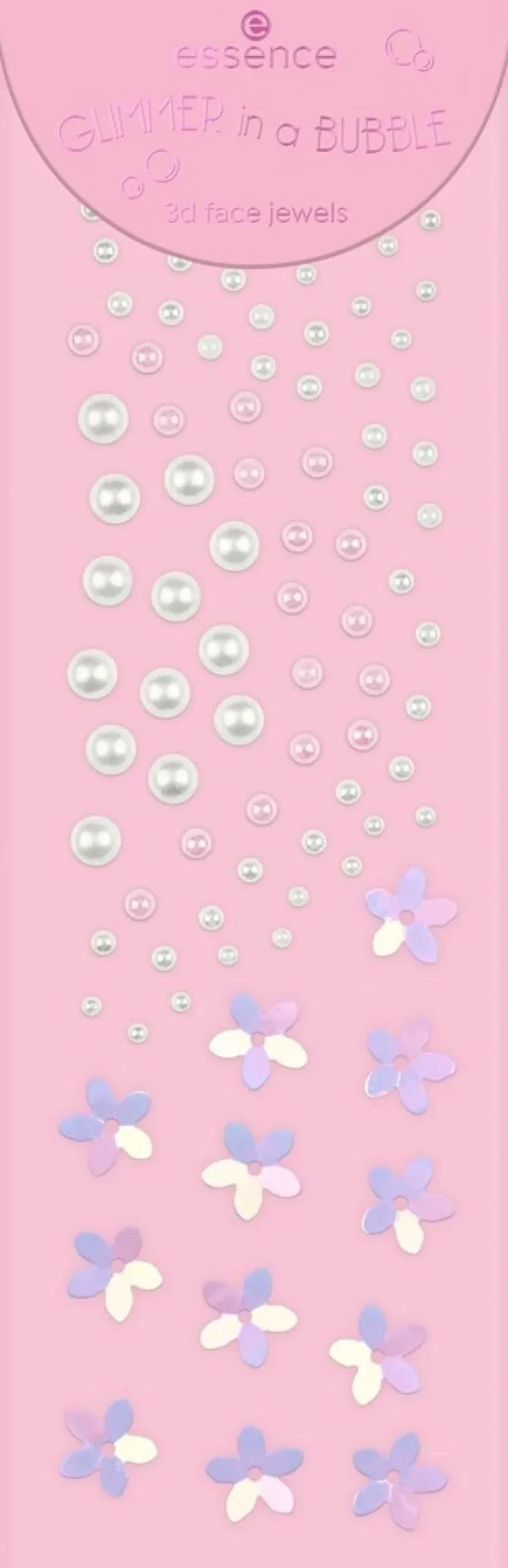 essence GLIMMER IN A BUBBLE 3d face jewels 01 Glimmer Glow Up 100 st