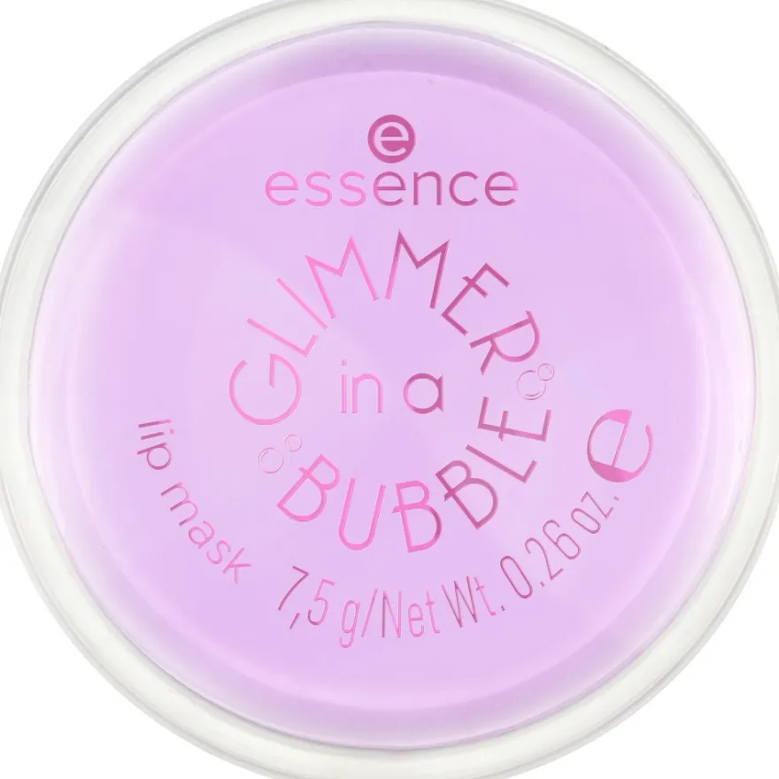 essence GLIMMER IN A BUBBLE lip mask 01 Kiss In A Bubble 7.5 g