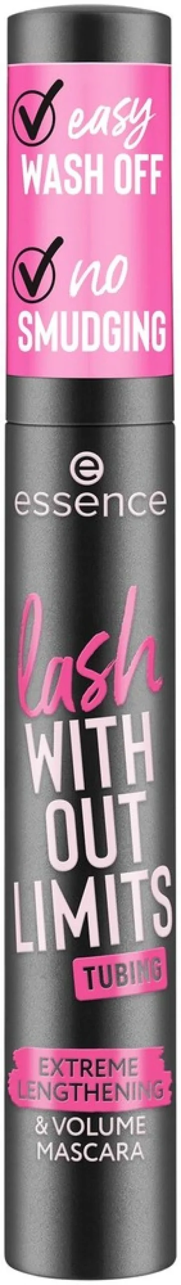 essence lash WITHOUT LIMITS TUBING Extreme Lengthening & Volume Mascara 04 Black Tubing 13 ml