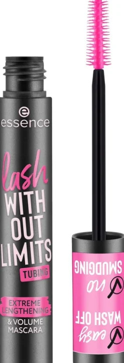 essence lash WITHOUT LIMITS TUBING Extreme Lengthening & Volume Mascara 04 Black Tubing 13 ml