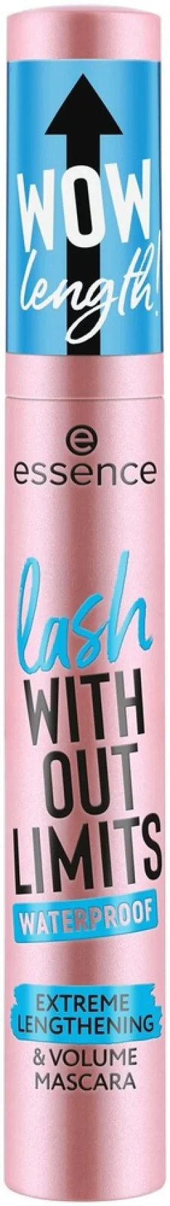 essence lash WITHOUT LIMITS WATERPROOF EXTREME LENGTHENING & VOLUME MASCARA 03 Black Waterproof 13 ml