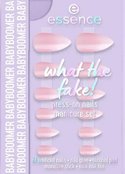 essence what the fake! PRESS-ON NAILS manicure set 03 BABYBOOMER 28 st