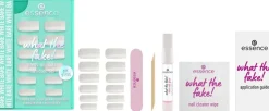 essence what the fake! PRESS-ON NAILS manicure set 04 BARE WHITE 28 st