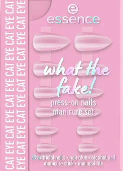 essence what the fake! PRESS-ON NAILS manicure set 02 CAT EYE 28 st