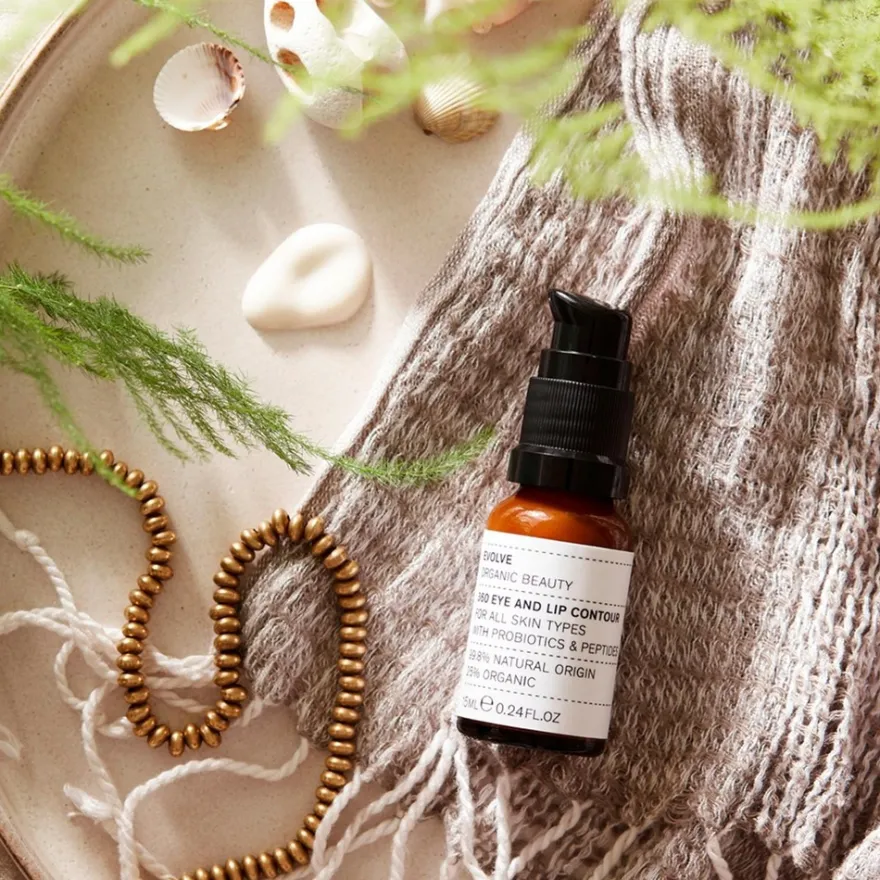 Evolve Organic Beauty 360 Eye & Lip Contour huulten- ja silmänympärysvoide 15 ml